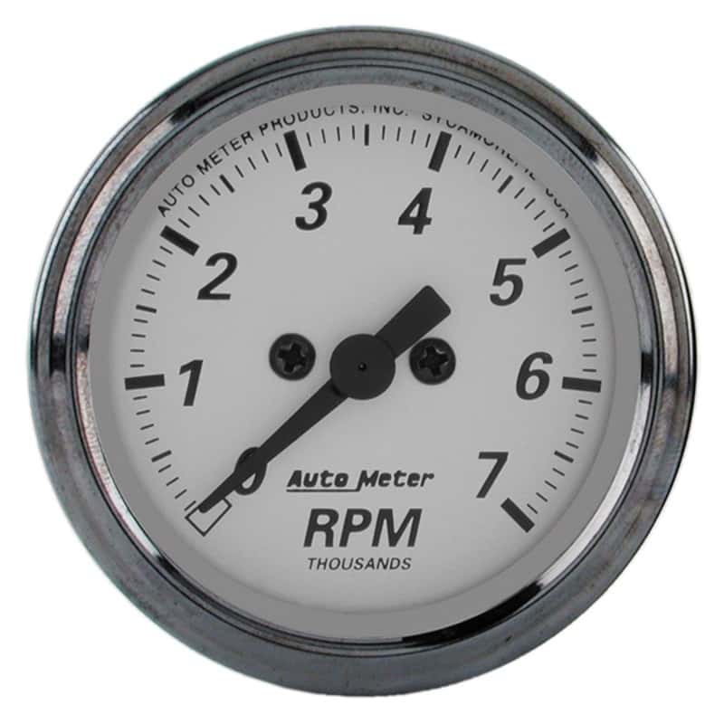 AutoMeter — AutoMeter American Platinum 2-1/16in 7K RPM In-Dash Tachometer Gauge
GA 2" TACH 7K RPM AP - view 1