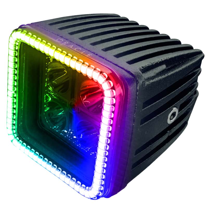 ORACLE Lighting — Oracle Off-Road 3in W Square Spotlight with Halo - ColorSHIFT
Spot Light - view 1