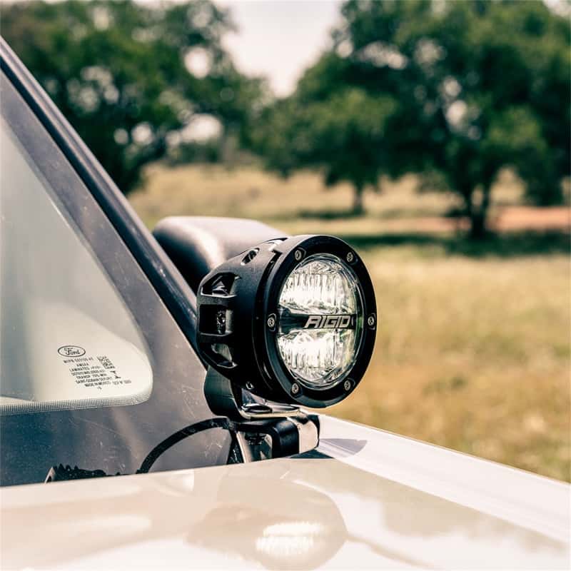 Rigid Industries — Rigid Industries 2021 Ford Bronco A-Pillar Light Mount Kit (Incl. 4In 360-Series Drive)
A-Pillar 360 Kit - view 6
