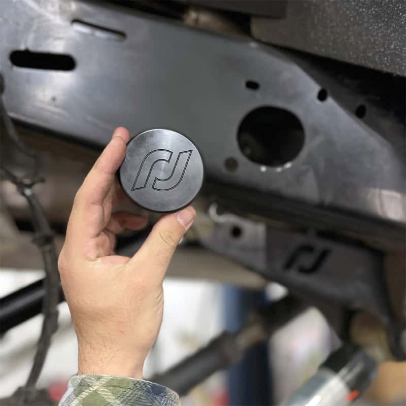 RockJock — RockJock JL/JT Frame Rail Plugs Frame Behind Front Axle Centerline CNC Machined Black Delrin
FrameCrossmemHolePlg - view 2