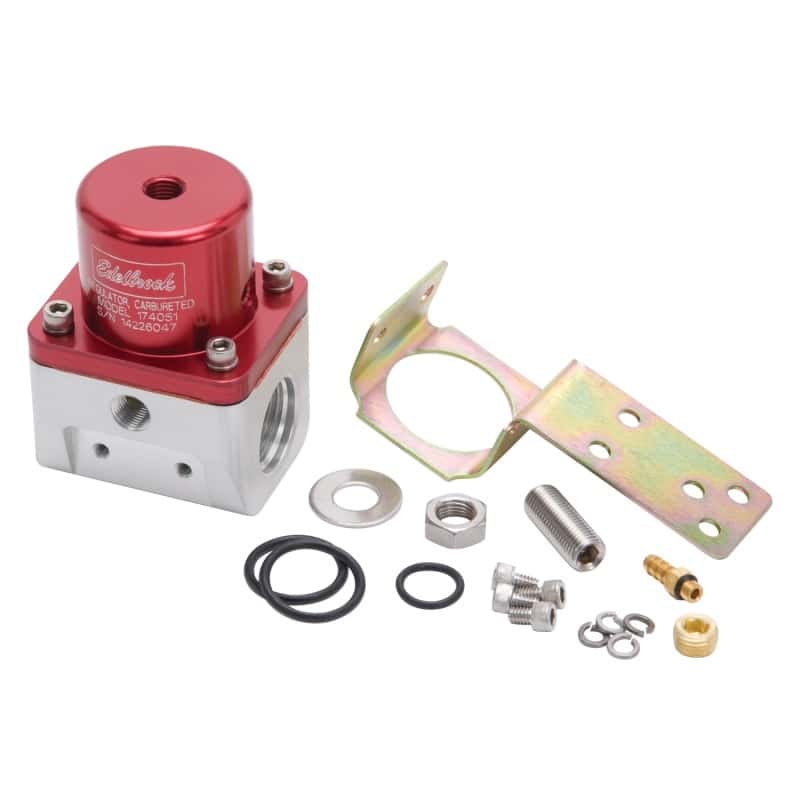 Edelbrock — Edelbrock Fuel Pressure Regulator Carbureted 180 GPH 5-10 PSI -10 In/Out -6 Return Red/Clear
PUMPS - view 1