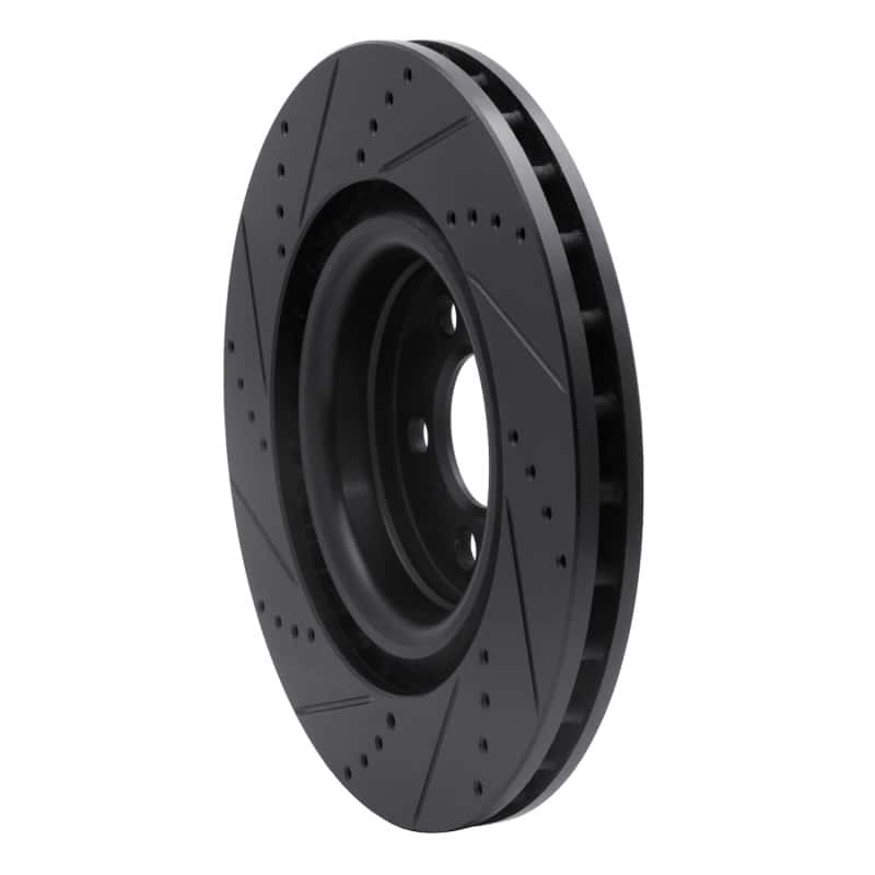 R1 Concepts — R1 05-23 Chrysler 300 Front Right Drilled & Slotted Black Brake Rotor
R1 Brake Rotor Drill - view 4