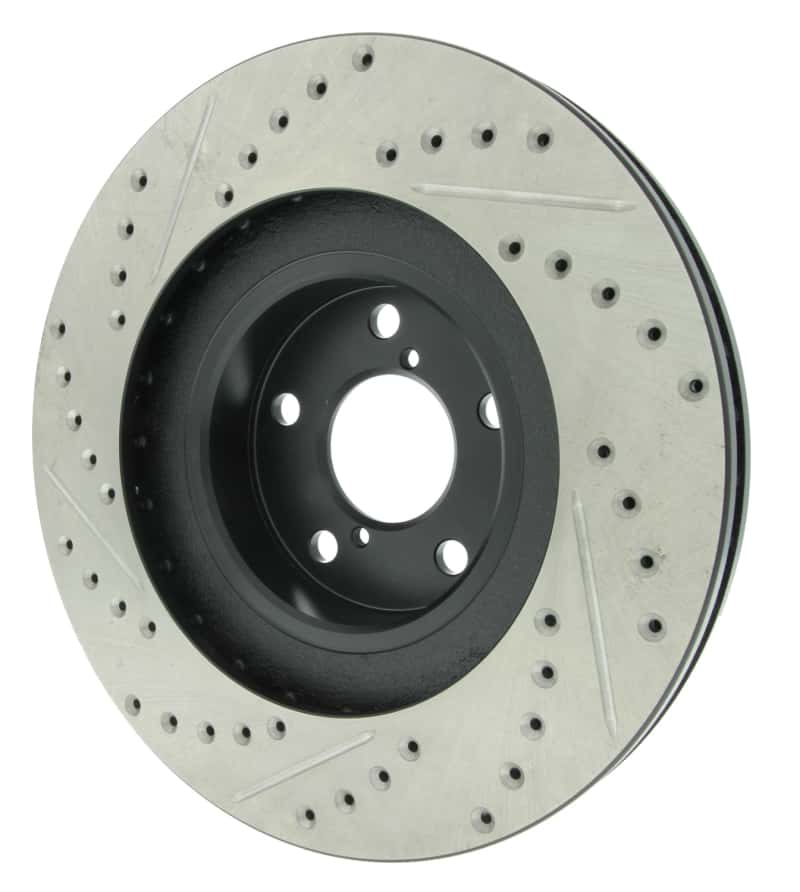 Stoptech — StopTech 02-10 Subaru WRX Slotted & Drilled Left Front Rotor (exc. STi)
Slot/Drill Rotor - view 5