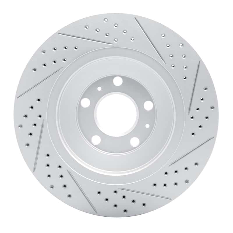 R1 Concepts — R1 04-18 Audi A8 Rear Left Drilled & Slotted Geo-Carbon Rotor - view 5