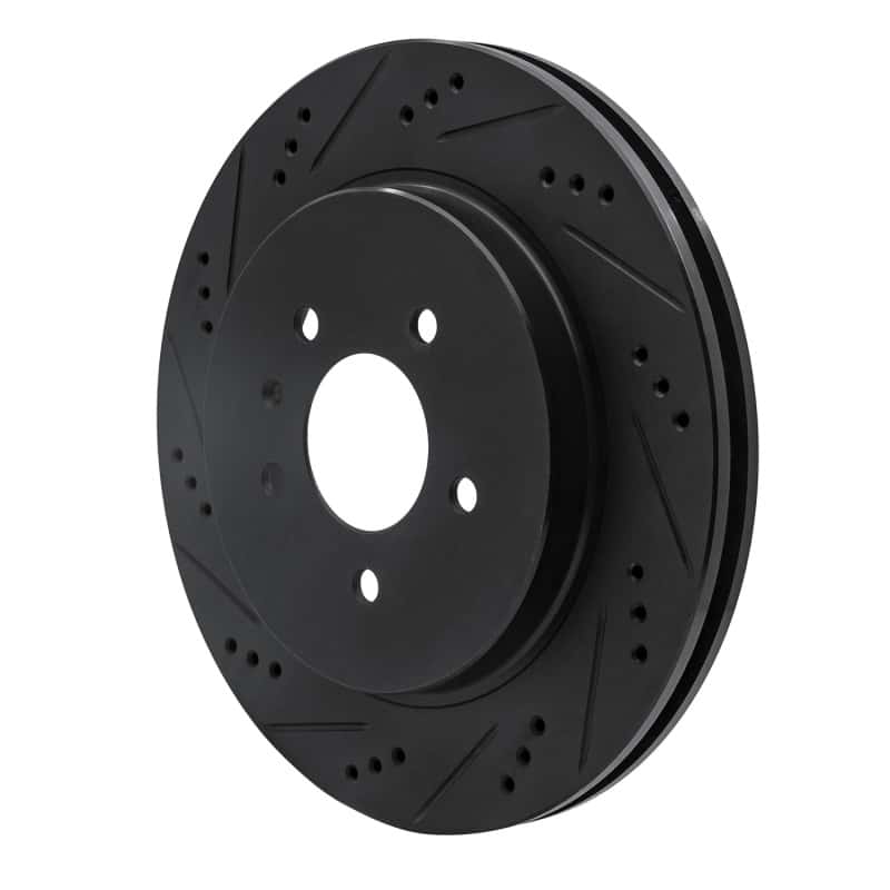 R1 Concepts — R1 05-11 Cadillac STS Rear Left Drilled & Slotted Black Brake Rotor
R1 Brake Rotor Drill - view 2