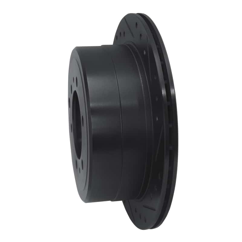 R1 Concepts — R1 93-97 Lexus LX450 Rear Right Drilled & Slotted Black Brake Rotor
R1 Brake Rotor Drill - view 2