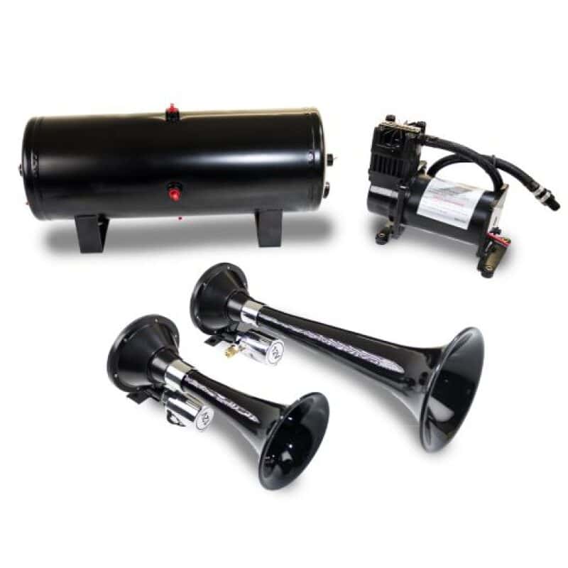 Kleinn Air Horns — Kleinn Dual Black Horn Kit w/ 150 PSI Air Compressor / 1.5 gal Air Tank
Triple TrainHorn Kit - view 2