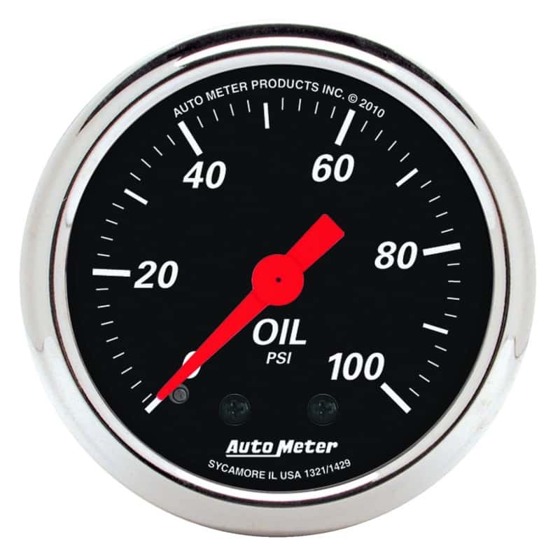 AutoMeter — AutoMeter Gauge Oil Press 2-1/16in. 100PSI Mech Designer Black
GA 2" OILP MECH DB - view 1