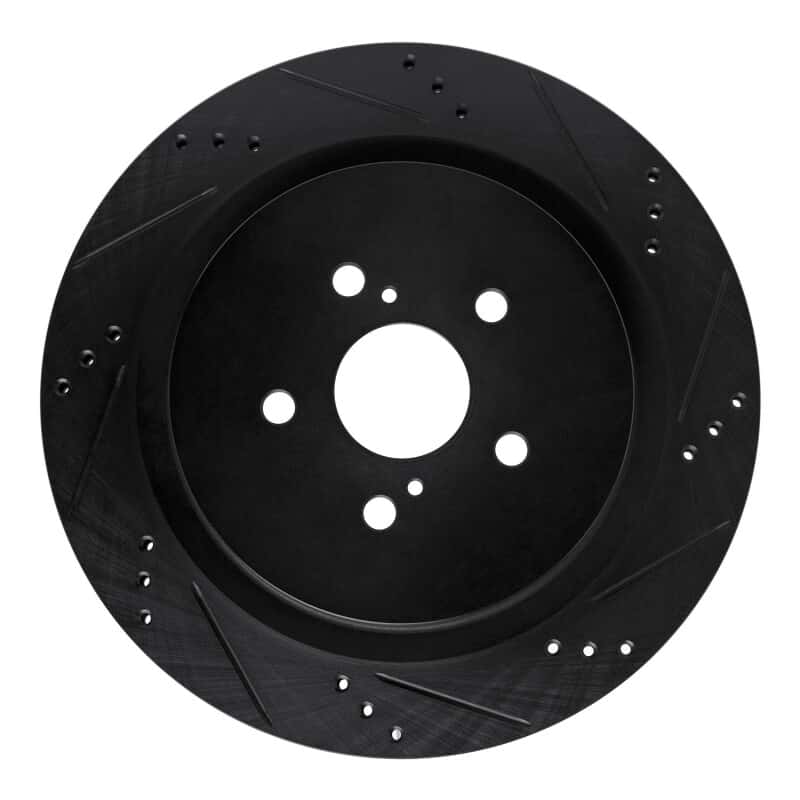 R1 Concepts — R1 16-22 Lexus RX350 Rear Right Drilled & Slotted Black Brake Rotor
R1 Brake Rotor Drill - view 1