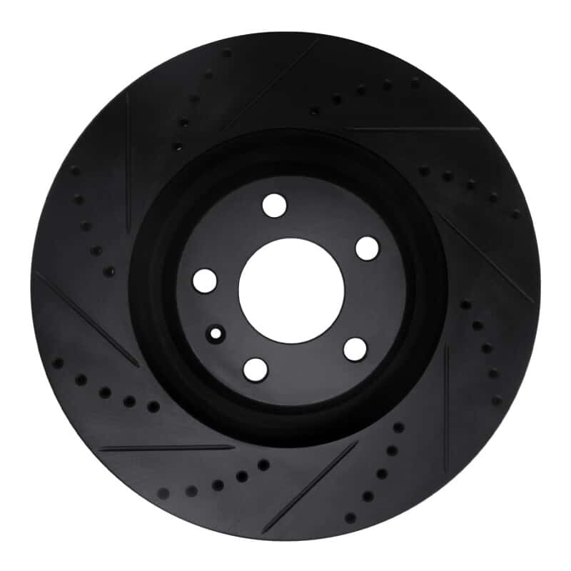 R1 Concepts — R1 05-11 Audi A6 Quattro Front Left Drilled & Slotted Black Brake Rotor
R1 Brake Rotor Drill - view 1