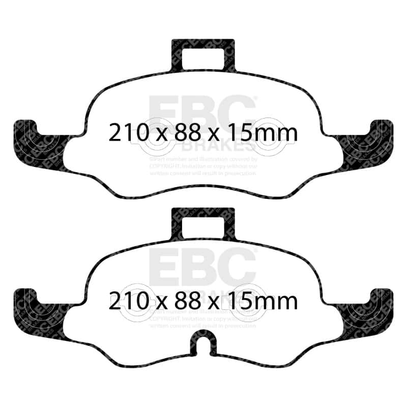EBC — EBC 2019+ Audi TTS Quattro 2.0T Yellowstuff Front Brake Pads
Disc Brake Pad - view 8