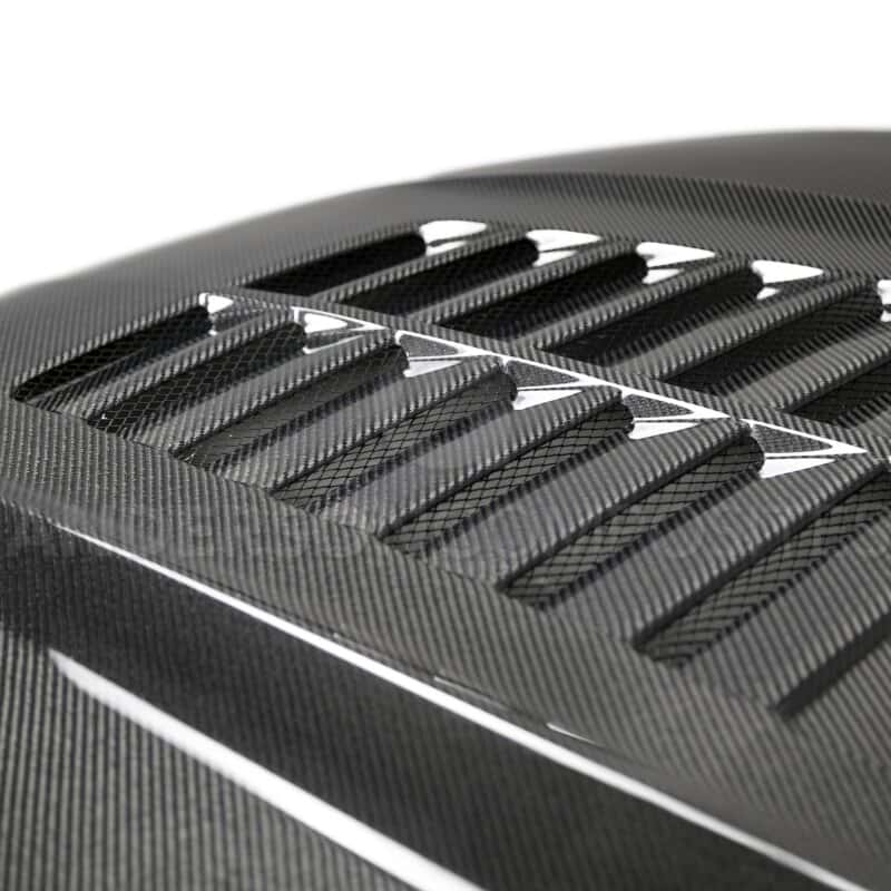 Anderson Composites — Anderson Composites 15-17 Ford Mustang (Excl. GT350/GT350R) Double Sided Type-GT5 Carbon Fiber Hood - view 7