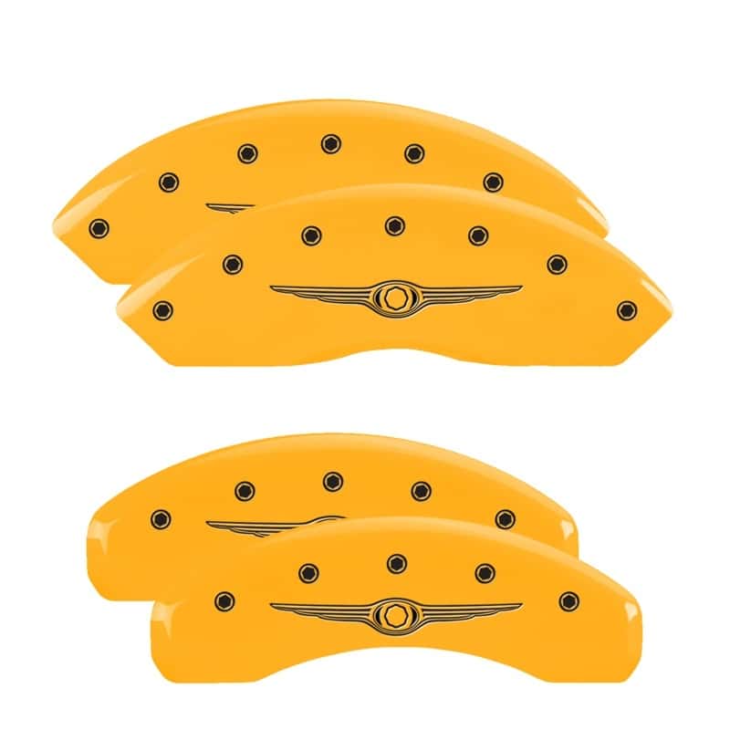 MGP — MGP 4 Caliper Covers Engraved Front & Rear Style 1/Chrysler Wing Yellow finish black ch
Caliper Covers - view 1