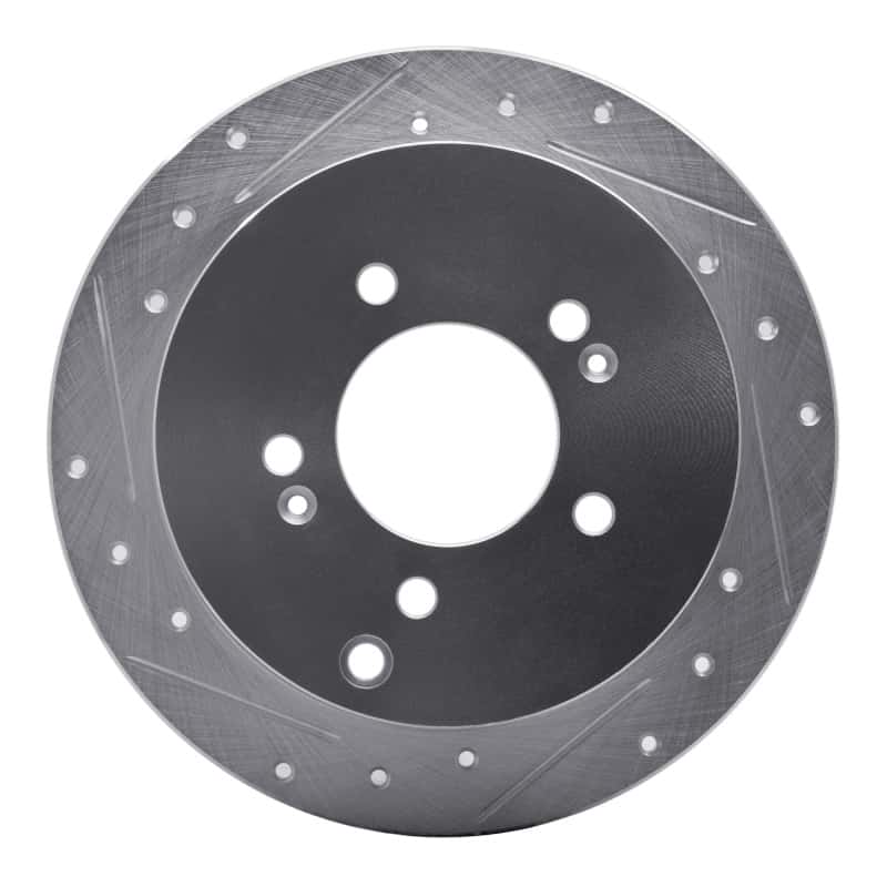R1 Concepts — R1 01-16 Hyundai Santa Fe Rear Left Drilled & Slotted Silver Brake Rotor
R1 Brake Rotor Drill - view 1