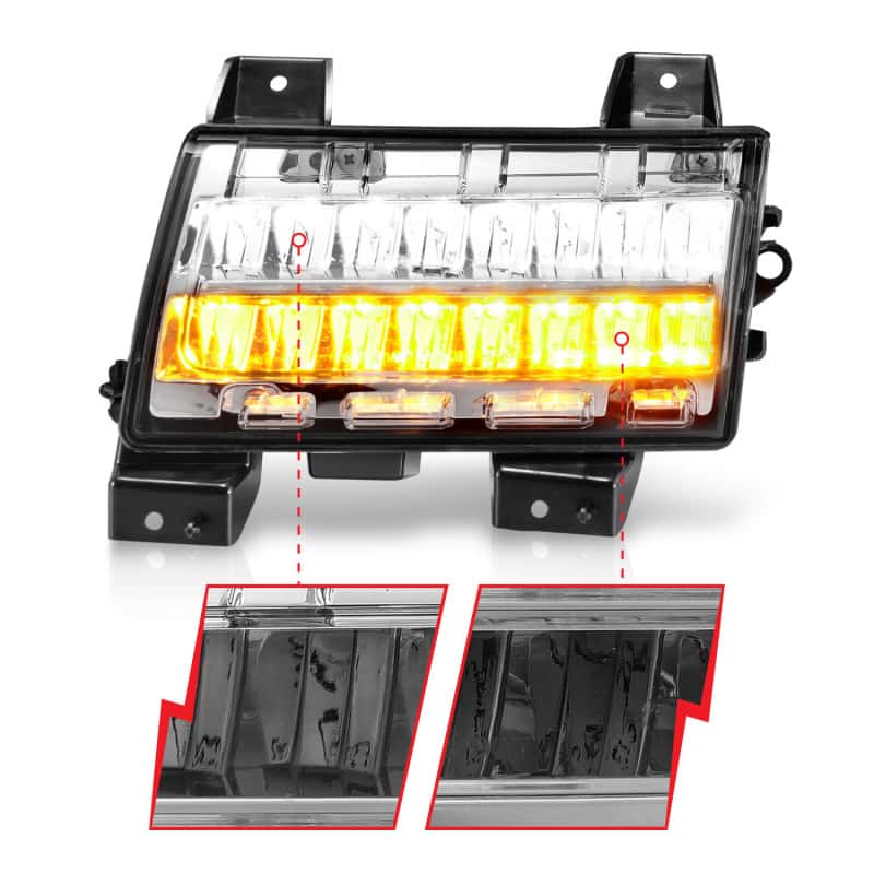 ANZO — ANZO 2018-2021 Jeep Wrangler LED Side Markers Chrome Housing Clear Lens w/ Sequential Signal
TurnSignalPkLtAssy
SideMrkrLghtAssy - view 4