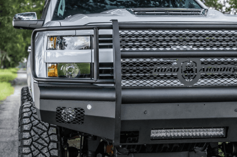 Road Armor — Road Armor 15-19 Chevy 2500 Vaquero Front Bumper Full Guard - Tex Blk - view 4