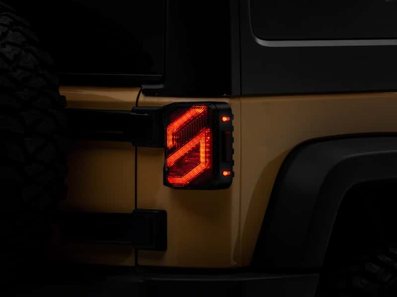 Raxiom — Raxiom 07-18 Jeep Wrangler JK Axial Series Trident LED Tail Lights- Blk Housing (Clear Lens)
Lights - view 1
