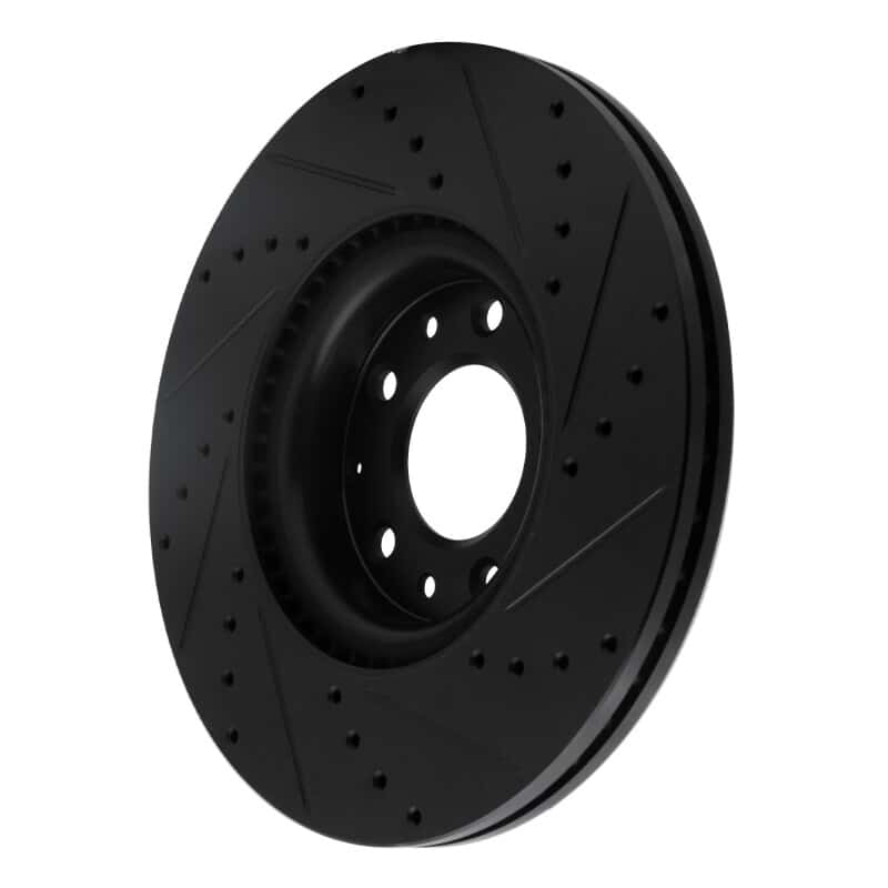 R1 Concepts — R1 06-07 Mazda 6 Front Left Drilled & Slotted Black Brake Rotor
R1 Brake Rotor Drill - view 4