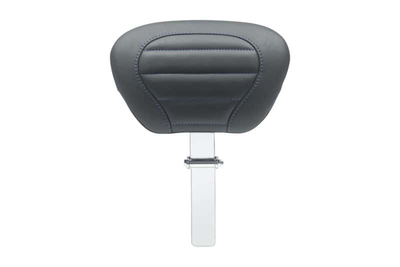 Mustang Motorcycle — Mustang 08-21 HD Electra Glide,Rd Glide,Rd King,Str Glide Driver Backrest - Black w/ Blue Stitching - view 1