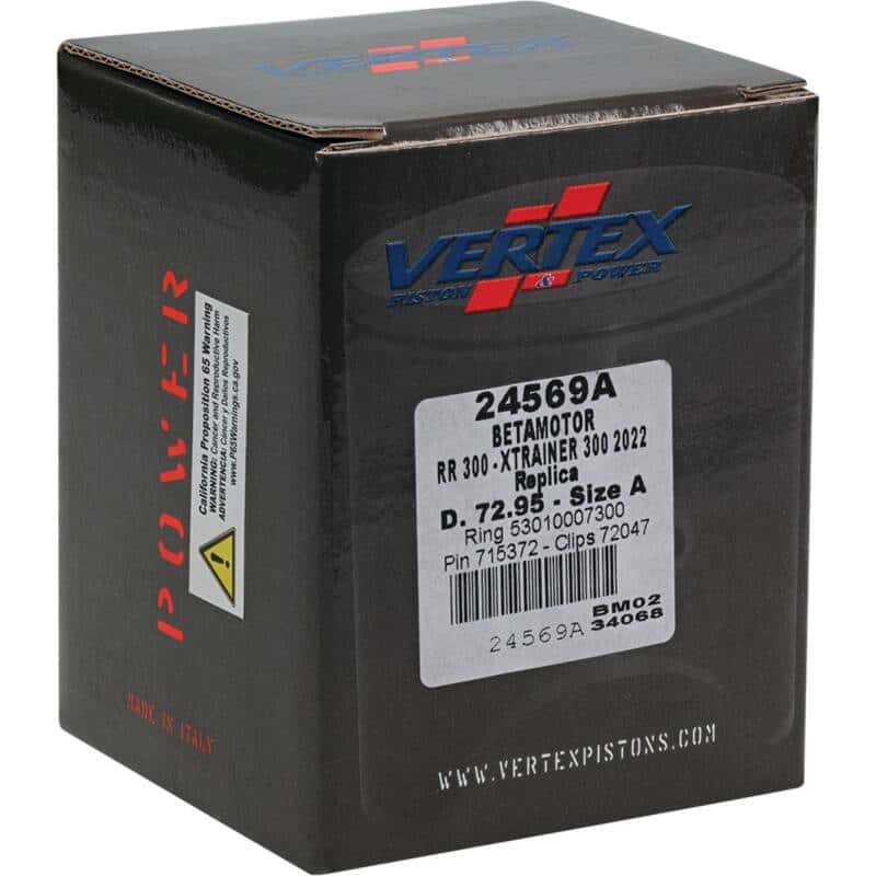 Vertex Pistons — Vertex Piston 22-24 Beta RR 2T 300 300cc Cast Replica Piston Kit - view 5