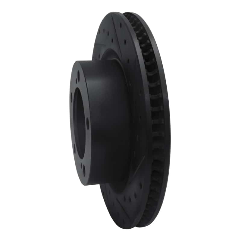 R1 Concepts — R1 08-21 Lexus LX570 Front Right Drilled & Slotted Black Brake Rotor
R1 Brake Rotor Drill - view 2