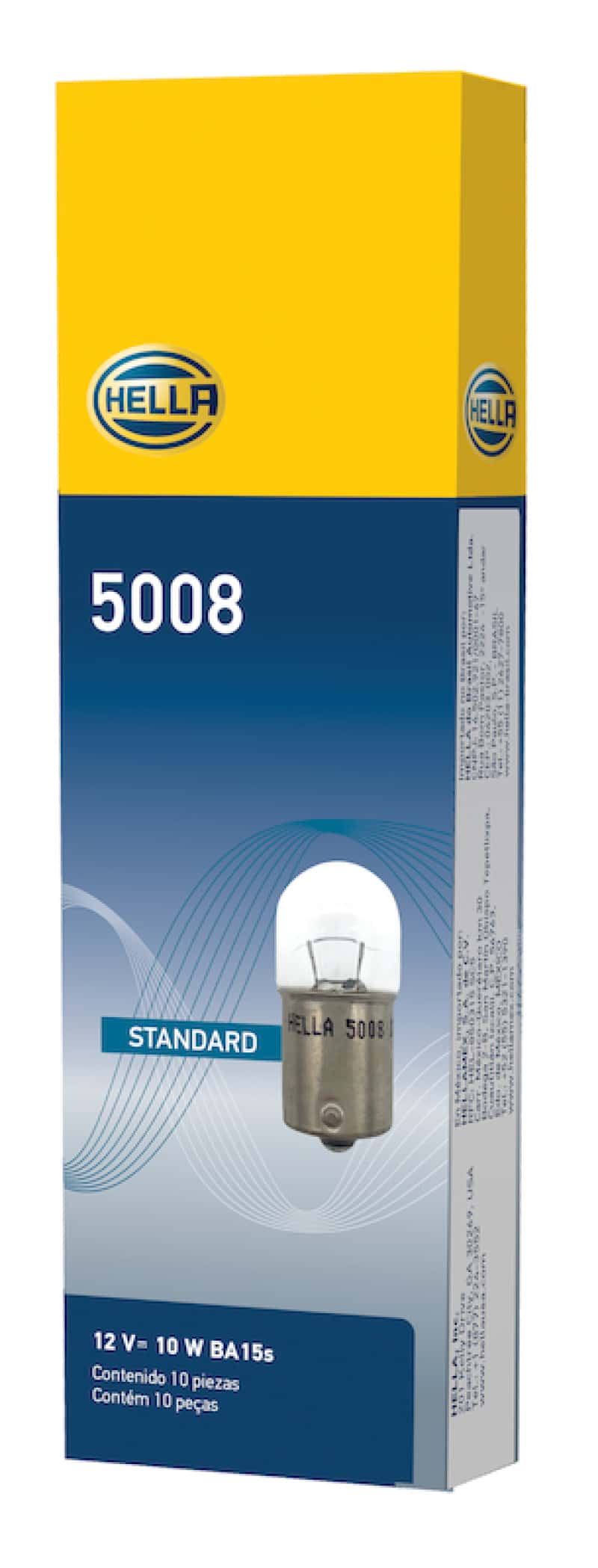 Hella — Hella Bulb 5008 12V 10W BA15s B6
5008 Incan Bulb - view 4