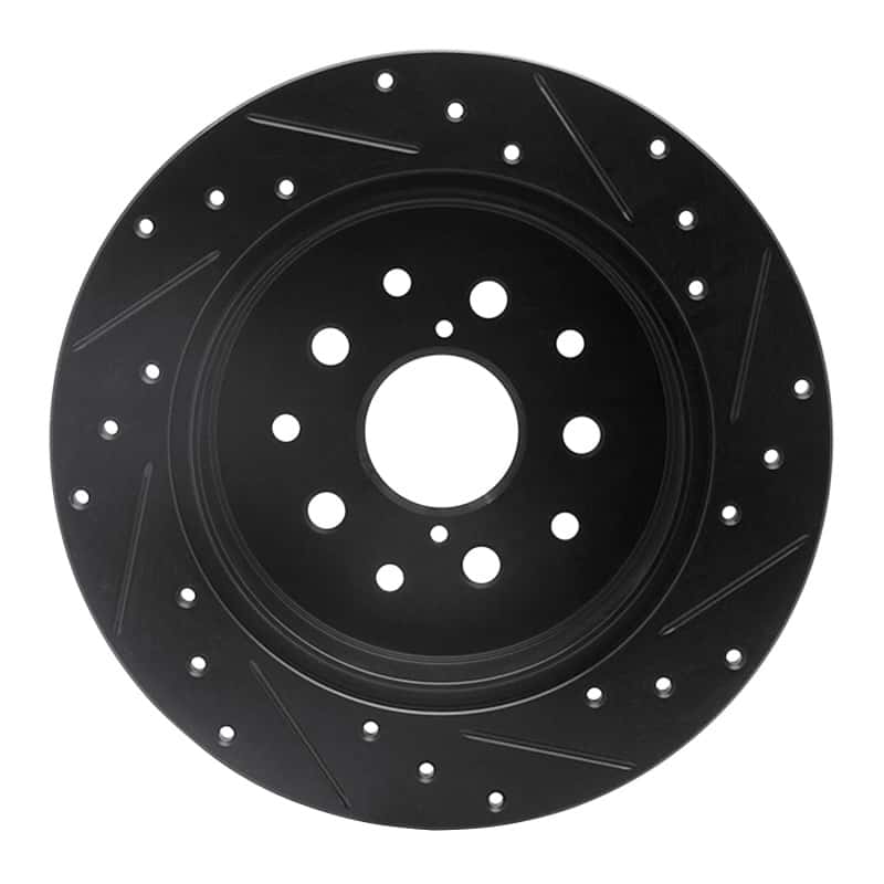 R1 Concepts — R1 98-10 Lexus GS430 Rear Left Drilled & Slotted Black Brake Rotor
R1 Brake Rotor Drill - view 5