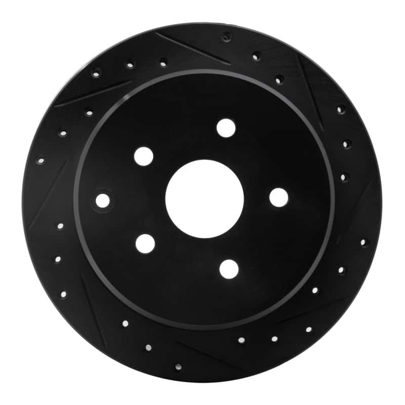 R1 Concepts — R1 86-97 Toyota Previa Rear Right Drilled & Slotted Black Brake Rotor
R1 Brake Rotor Drill - view 1