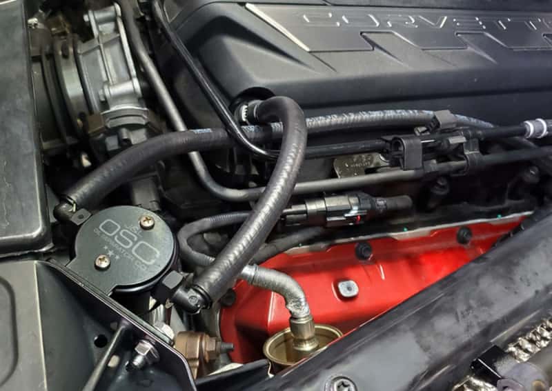 J&L — J&L 20-25 Chevrolet Corvette 6.2L LT2 Targa Top Passenger Side Oil Separator 3.0 - Black Anodize
Oil Separator - view 2