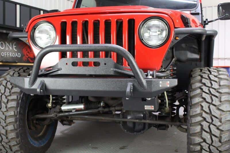 Fishbone Offroad — Fishbone Offroad 97-06 Jeep Wrangler TJ Steering Box Skid Plate - Black Textured Powdercoat - view 8