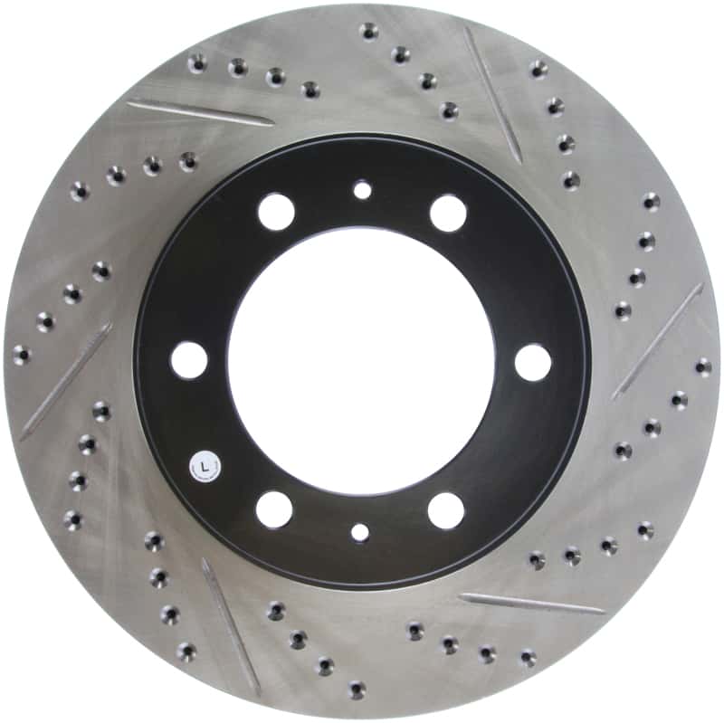 Stoptech — StopTech 07-08 Toyota FJ Cruiser / 05-08 Tacoma (6 lug) / 03-08 4 Runner (319mm disc) SportStop Slo
Disc Brake Rotor
Slot/Drill Rotor - view 8