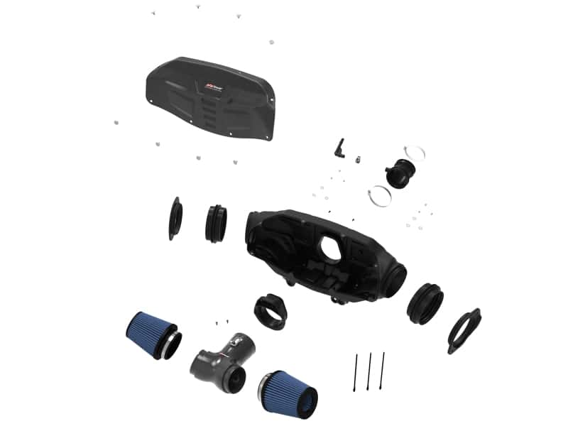 aFe — aFe Black Series Carbon Fiber Pro 5R Air Intake System 2020 Chevrolet Corvette C8 V8 6.2L
Black Series Intake - view 2