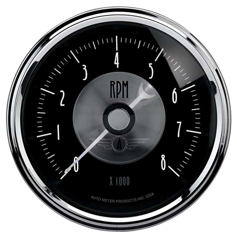 AutoMeter — Autometer Prestige Series Black 3-3/8in 8000RPM Tachometer Gauge
3-3/8" TACH, 8,000 R - view 1