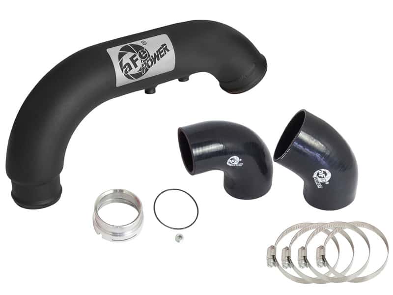 aFe — aFe BladeRunner 3in Black IC Tube Cold Side w/ Coupling & Clamp Kit 2016 GM Colorado/Canyon 2.8L
Cold Charge Pipe - view 3