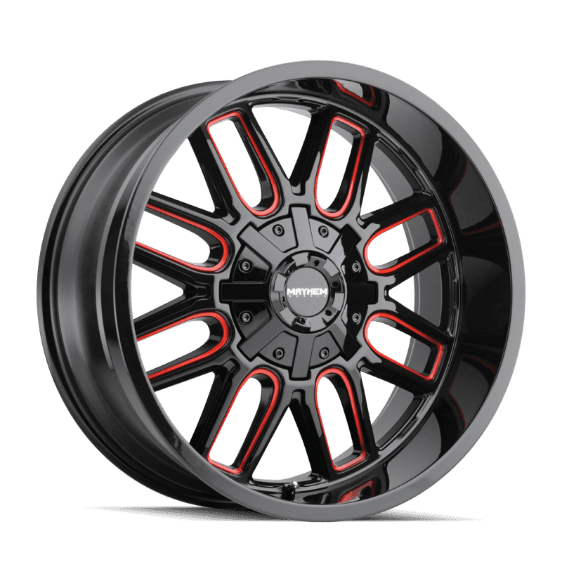 Mayhem — Mayhem 8107 Cogent 20x9 / 5x139.7 BP / 0mm Offset / 110mm Hub Black w/ Prism Red Wheel
MAYHEM 8107 - view 3