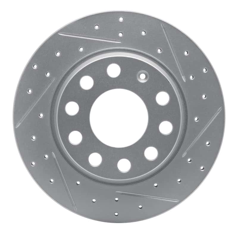 R1 Concepts — R1 00-08 Audi A4 Quattro Rear Right Drilled & Slotted Geo-Carbon Rotor - view 1