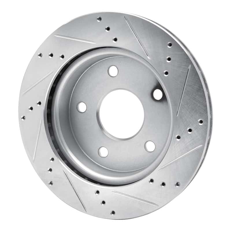 R1 Concepts — R1 05-11 Dodge Dakota 4WD Front Left Drilled & Slotted Silver Brake Rotor
R1 Brake Rotor Drill - view 4