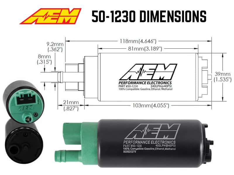 AEM — AEM 400 LPH High Flow In-Tank Fuel Pump Kit - Double Barb - Ethanol Compatible
400LPH - view 6