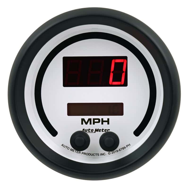 AutoMeter — Autometer 85.7mm White Switchable 260 MPH / 260 KM/H Speedometer Phantom Elite Digital Gauge - view 4