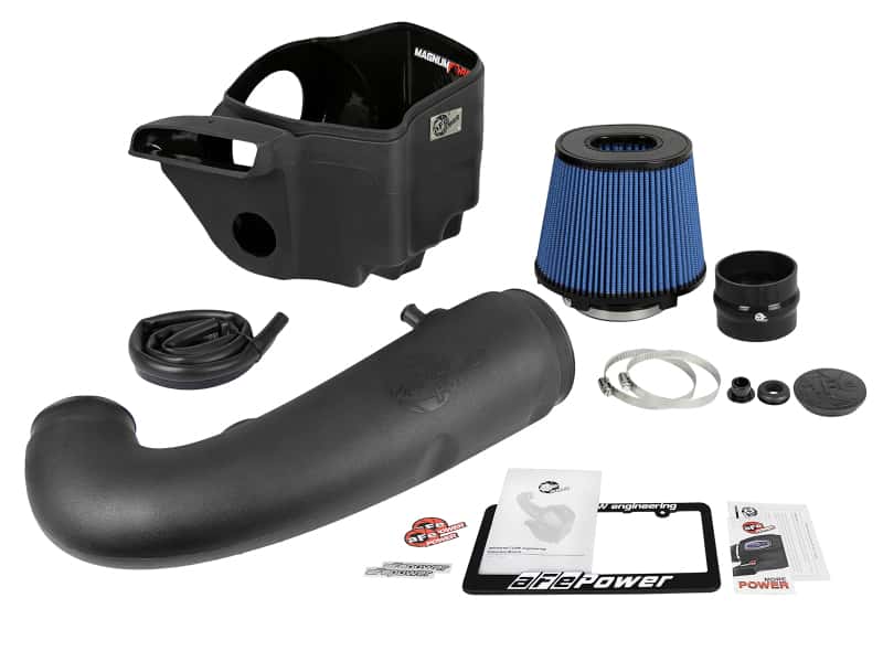 aFe — aFe Magnum FORCE Pro 5R Cold Air Intake System 11-19 Jeep Grand Cherokee (WK2) V8-5.7L
Magnum FORCE Intake - view 3