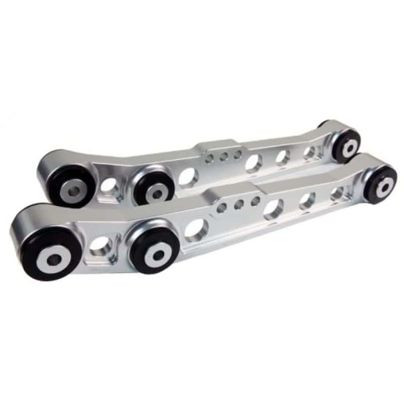 BLOX Racing — BLOX Racing V2 Billet Rear Lower Control Arms Poly Bushings 96-00 Honda Civic - Raw - view 1