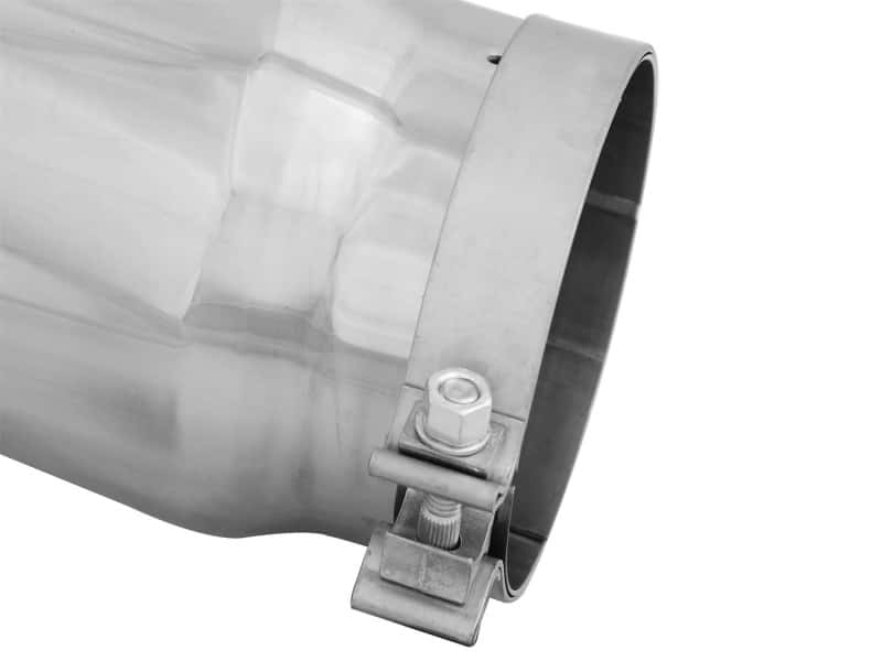 aFe — aFe Diesel Exhaust Tip Bolt On Polished 5in Inlet x 6in Outlet x 12in Long
Exhaust Tip Polished - view 4