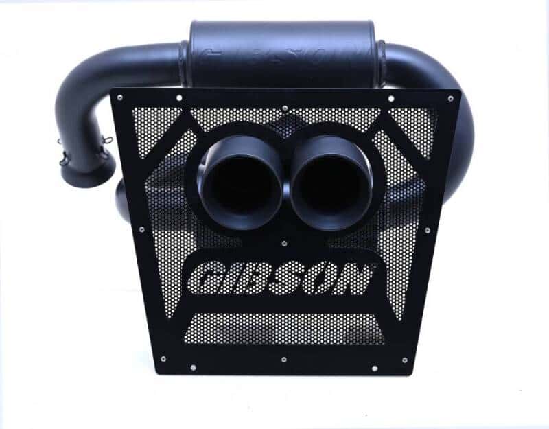 Gibson — Gibson 2024 Cam-Am Maverick R 4in. T304 Stainless Round Dual Wall Slash-Cut Tip - Black Ceramic
Powersports - view 3