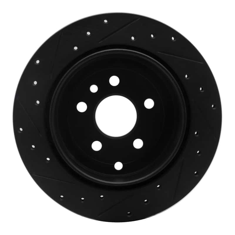 R1 Concepts — R1 08-12 Land Rover LR2 Rear Right Drilled & Slotted Black Brake Rotor
R1 Brake Rotor Drill - view 5