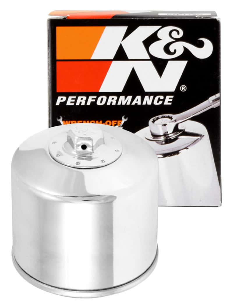 K&N Engineering — K&N Oil Filter Powersports Canister Chrome - view 5