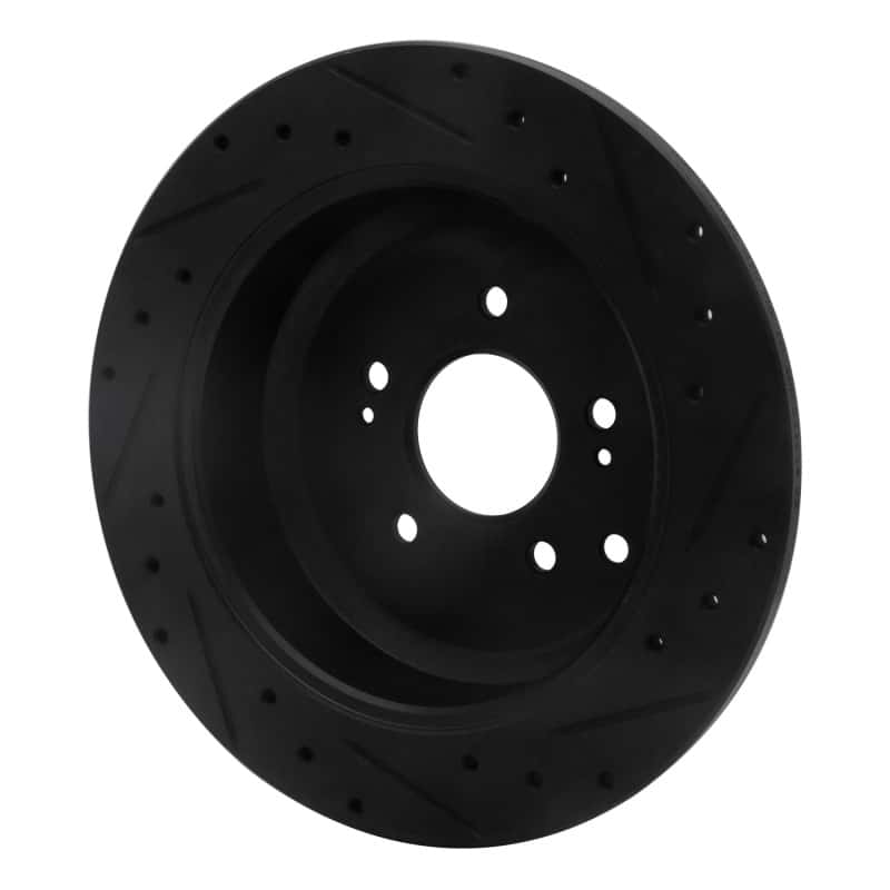 R1 Concepts — R1 07-12 Hyundai Veracruz Rear Left Drilled & Slotted Black Brake Rotor
R1 Brake Rotor Drill - view 4
