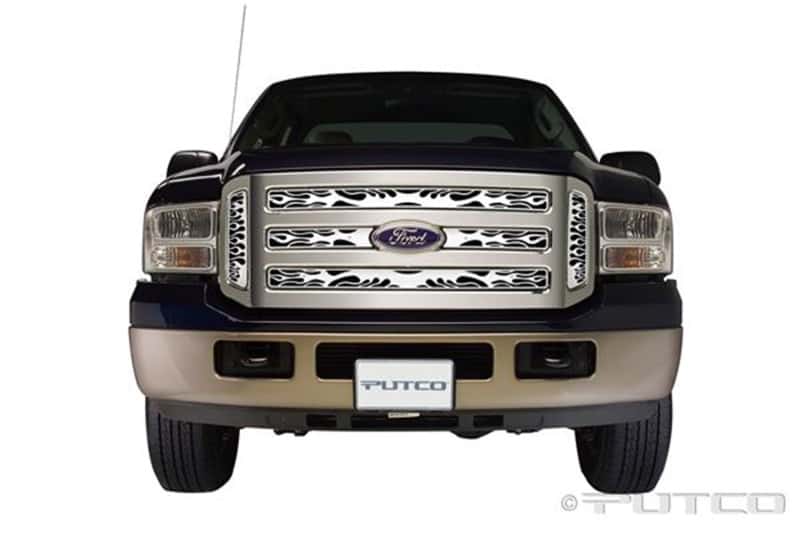 Putco — Putco 05-07 Ford SuperDuty - Including Side Vents Flaming Inferno Stainless Steel Grille
Grille Insert - view 1