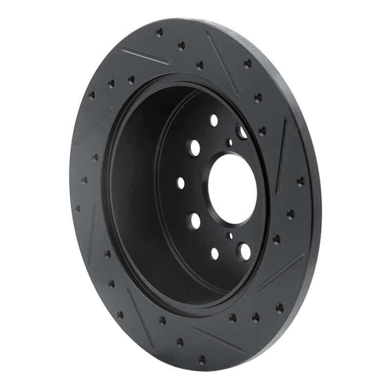 R1 Concepts — R1 98-10 Lexus GS430 Rear Left Drilled & Slotted Black Brake Rotor
R1 Brake Rotor Drill - view 4