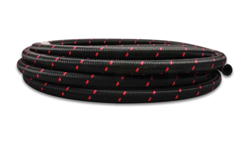 Vibrant — Vibrant -10 AN Two-Tone Black/Red Nylon Braided Flex Hose (10 foot roll)
10ANRedNylBrdHos10Ft
-10ANNylon10FtBlkRed
Braided Hose - view 1
