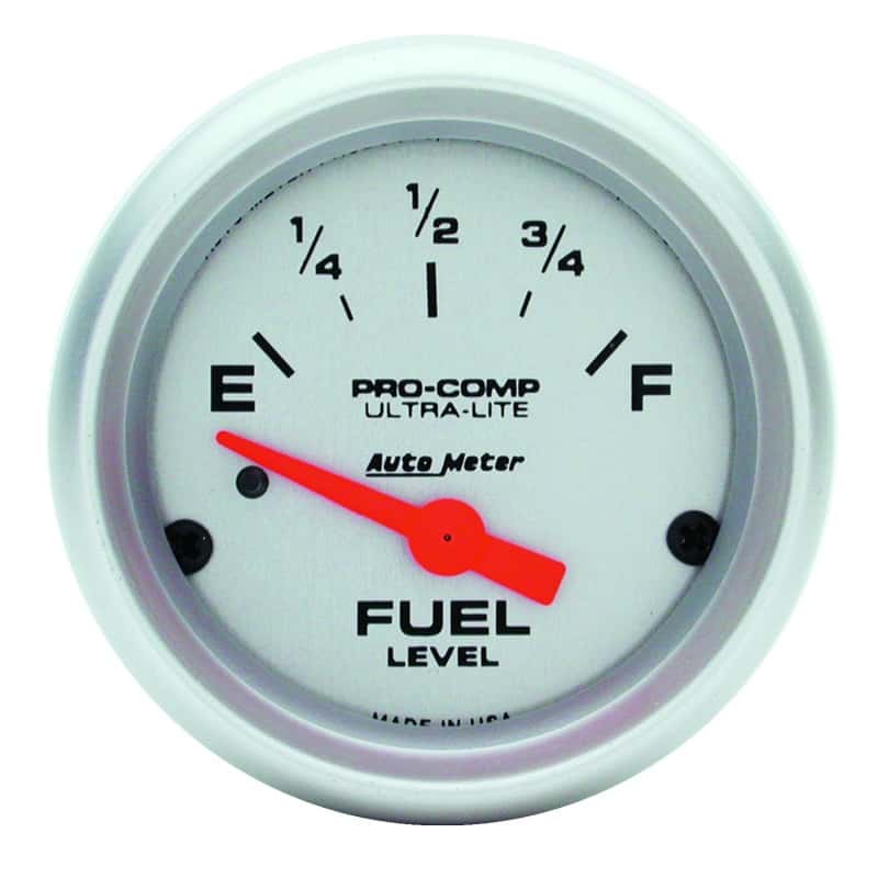 AutoMeter — Autometer Ultra-Lite 52mm 0 OHMS Empty/90 OHMS Full Short Sweep Electronic Fuel Level Gauge
2" FUEL LEVEL, 0 E/9 - view 2